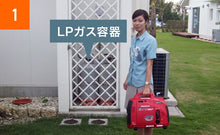 画像をギャラリービューアに読み込む, ポータブル発電機【LPガス式】 900VA EU9iGP HONDA製